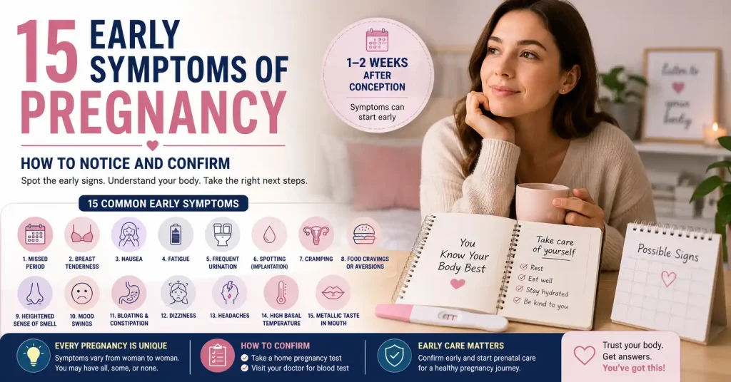 15 Early Symptoms of Pregnancy: How to Notice and Confirm
